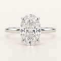 The Aveline — 2.20ct Oval Cathedral Solitaire front view