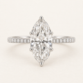 The Lucienne — 1.95ct Marquise Compass Pavé front view